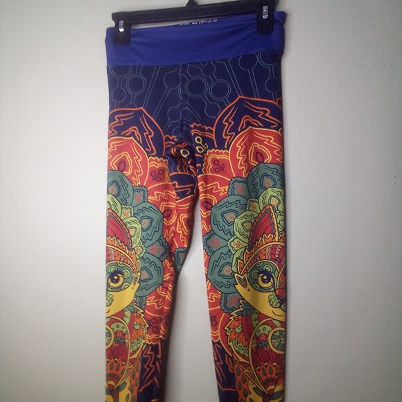 Brave New Look Leggings S Women Stretch Pattern Art To Wear Colorful - Picture 1 of 14